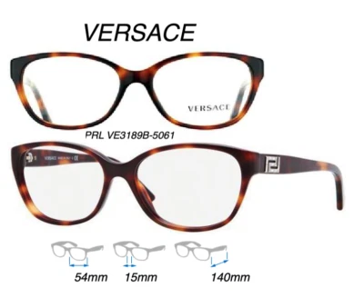 Versace VE3189B 5061 Eyeglass Frames Havana Size 54 100% Authentic & New - Image 1 of 4