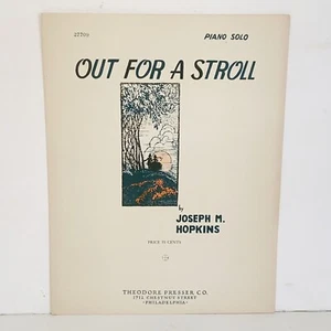 Vintage 1946 Out For A Stroll Klavier Solo Noten von Joseph M Hopkins - Bild 1 von 10