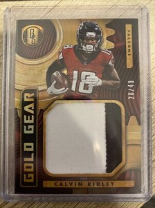 2019 Panini Gold Standard Gold Gear #7 Calvin Ridley Patch Falcons 07/49