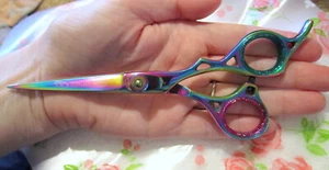 Hair Cutting Scissors Sheers Professional - RAINBOW 6.5 Inches - SHARP!  - Picture 1 of 5