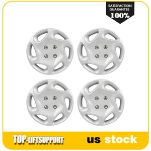 4x 14" inch Wheel Covers Wheel Full Hub Caps Hubcaps For R14 Tire Snap On Silver - Picture 1 of 10