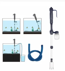 Aquarium Water Pump Electric Syphon Operated Fish Tank Sand Washer Vacuum - Picture 1 of 3
