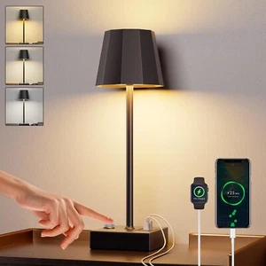 Niaycouky Cordless Table Lamp for Bedroom 8000mAh Battery Operated Rechargeab... - Picture 1 of 9
