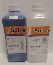 Eco Solvent Cleaner Solut + LIGHT Cyan Ink Roland Mutoh Mimaki DX4 DX5  USA Ship