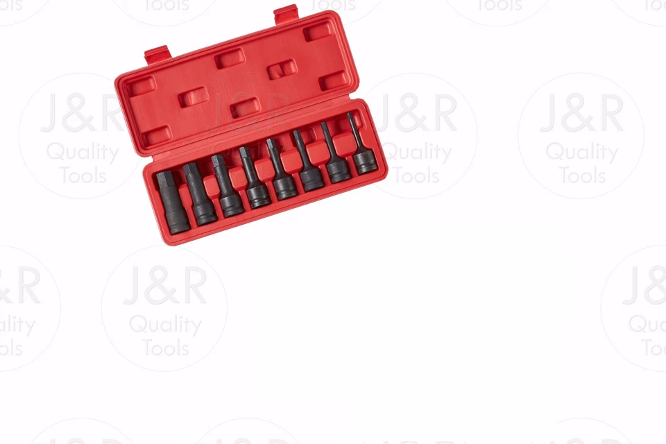 8pc SAE Set Long Air Allen Driver 1/2" Drive Impact Socket Hex Bits  - Image 1 of 1