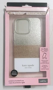 Étui de protection coque rigide Kate Spade New York pour iPhone 13 Pro - paillettes dorées - Photo 1 sur 2