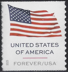 US Stamps 2025 Forever Scott #6019 U.S. Flags, BCA coil single - Picture 1 of 1