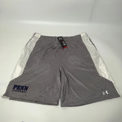 Penn Quakers Under Armour Mens Shorts 3XL XXXL Gray White NCAA Football NWT Cover
