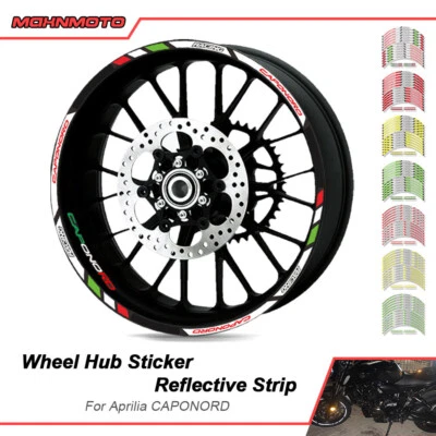 Tiras adhesivas reflectantes para llanta de rueda de motocicleta Aprilia Caponord 1200 Foto 1 de 4