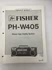 Vintage Original Fisher Ph-W405 Stereo Hi Fi System Service Manual Repair