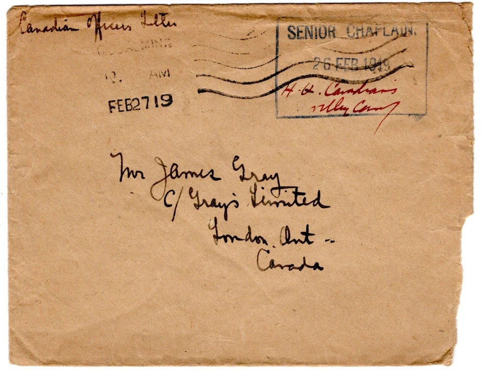 Senior Chaplin H.Q. Canadian at Godalming, corner fault - Image 1 of 1