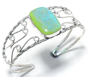 925 Silver Australian Triplets Opal Gemstone Handmade Jewelry Cuff Bracelet - Picture 1 of 8