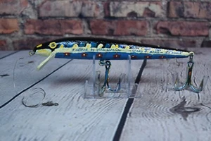 Volkskunst Angelköder auf Vintage Rapala von Jim Scheibner "Sterne & Bars" - Bild 1 von 3
