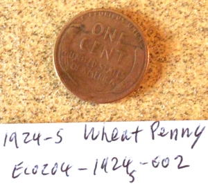 1924 S Lincoln Wheat Penny Die Break/Die Crack Error; Vintage Old Coin Money - Picture 1 of 3