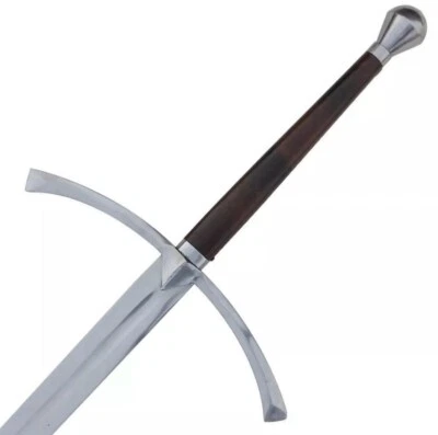 Battle Ready Hotspur Greatsword Medieval Inspirado Full Tang com Bainha de Couro - Imagem 1 de 4