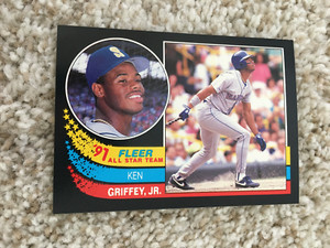 KEN GRIFFEY JR INSERT FLEER 1991 ALL STAR TEAM SEATTLE MARINERS BASEBALL CARD