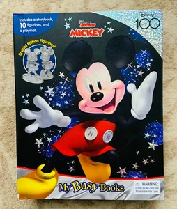 Disney 100 Limited Edition Mickey My Busy Books with 10 figures - Ages 3+ New - Picture 1 of 3