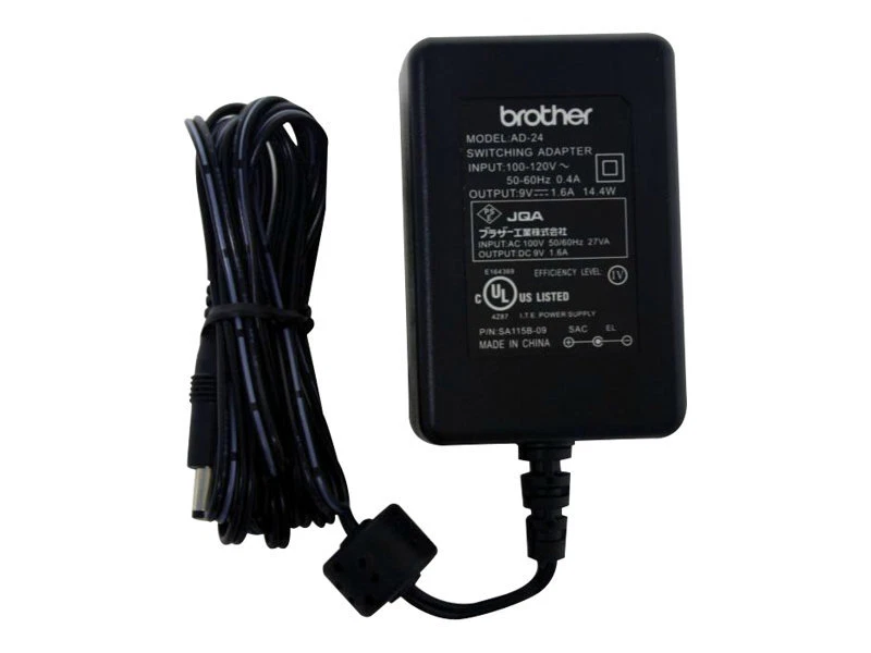 Ba66858 Brother Mains Power Adaptor Black AD24ESUK