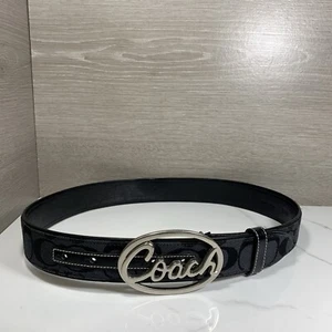 Coach - Women’s Signature Buckle Belt Size SMALL Black EUC!!! - Picture 1 of 14