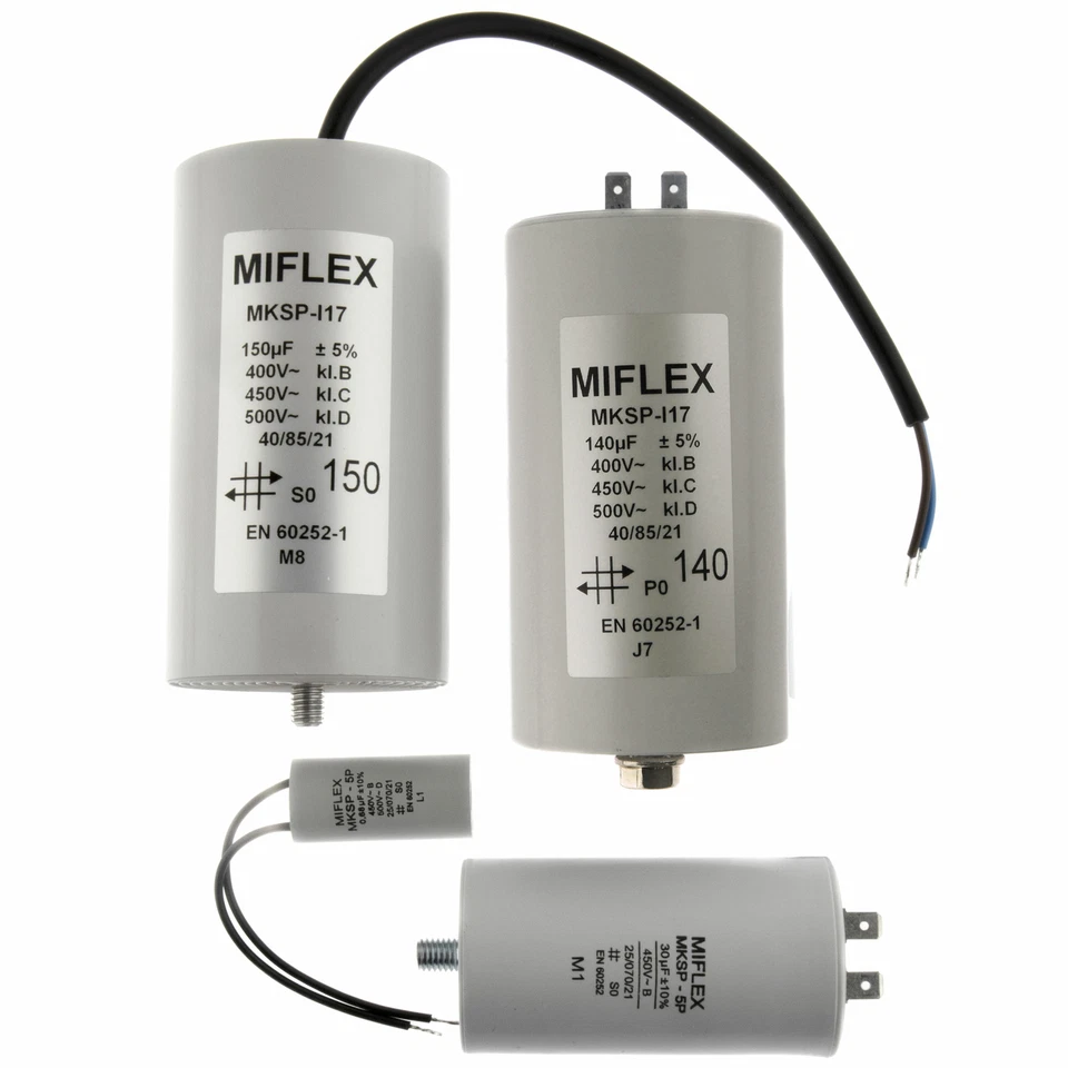 AnlaufKondensator MotorKondensator 0,68µF bis 150µF 450V Stecker oder Leitung Mi - Bild 1 von 1