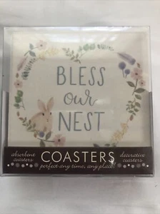Thirstystone Set of 4 Absorbent Stone Coasters 4" x 4" NWT - Picture 1 of 2