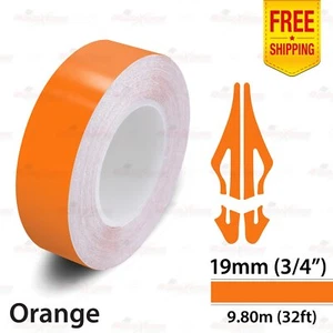 3/4" 19mm PinStriping Pin Stripe Tape Body Styling Decal Vinyl Sticker ORANGE - Picture 1 of 12