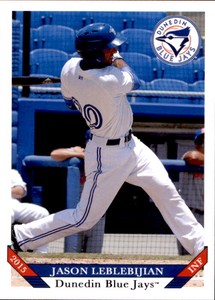 2015 Dunedin Blue Jays Grandstand 17 Jason Leblebijian Arlington Heights IL Card