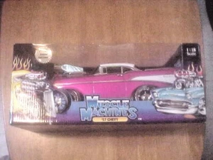 NEW Original Muscle Machines 1:18 Scale '57 Chevy Too Cool 2001 Funline - Picture 1 of 6