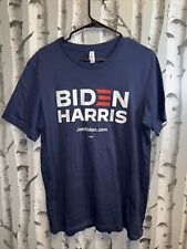 2020 Biden/Harris Presidential Election Sz Large Blue Cap Sleeve T-Shirt