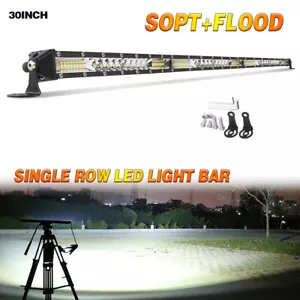 32" inch White Led Light bar Spot Flood Work Driving Fog Pods Off road 4WD 30" - Picture 1 of 10