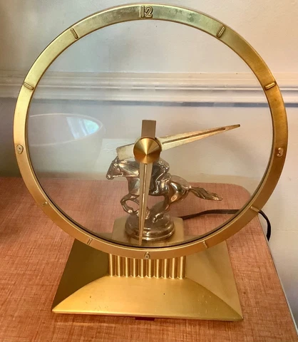 Vtg Jefferson The Golden Hour Mystery Clock 580-101 True MCM From 1958 Works Cover