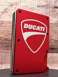 Ducati Logo -Custom Laser Engraved Wallet  - GREAT GIFT WALLET - Picture 1 of 13