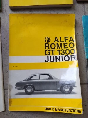 manuale uso e manutenzione Alfa Romeo GT 1300 junior ORIGINALE ***INCOMPLETO*** - Immagine 1 di 3
