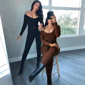 Women's Catsuit Jogging Sport Jumpsuits Yoga Unitard Cycling Rompers Slim Suits - Picture 1 of 28