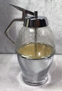 Honey Dispenser With Drip Cup Vintage MCM