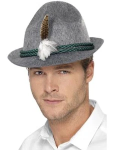 Adult German Trenker Oktoberfest Bavarian Men's Fancy Dress Hat - Picture 1 of 1