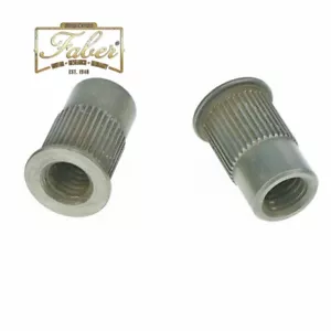 Faber TPI-B-MNA 8mm Metric Tailpiece Inserts Bushings Steel Nickel Aged 3081-1 - Bild 1 von 2