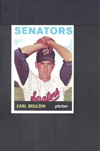 1964 TOPPS #518 CARL BOULDIN-1--SENATORS--NO CREASES--EX/MT/NR/MT++