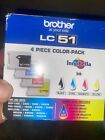 Brother LC 51, 4 Piece Color Ink Cartridges