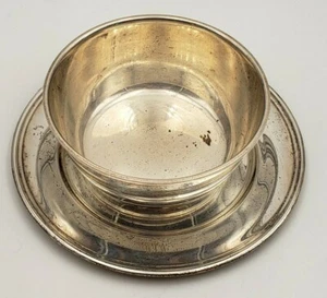 Tazón vintage para niños de plata esterlina Kirk & Son con placa inferior #6973 - Imagen 1 de 12