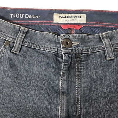 Pantalones de mezclilla para hombre Alberto T400 calce cómodo 36x30 pierna recta piedra modernos Foto 1 de 4