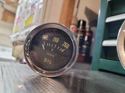 FERRARI 250 GT GTE 1960 - 1962 MEDIDOR DE TEMPERATURA DE ÓLEO VEGLIA RARO  - Imagem 1 de 3