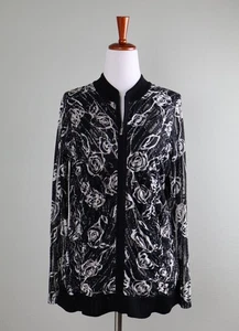 EXCLUSIVELY MISOOK $328 Shirred Mesh Zip Front Light Jacket Top Size XS - Picture 1 of 7