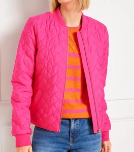 Talbots Damen gesteppte gefütterte Bomberjacke hellrosa durchgehender Reißverschluss Gr. XL Schön!  - Bild 1 von 11