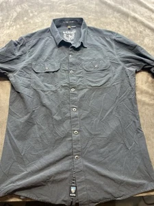 Kuhl Shirt Mens L Gray Button Up Hiking Lightweight Camp - Picture 1 of 6