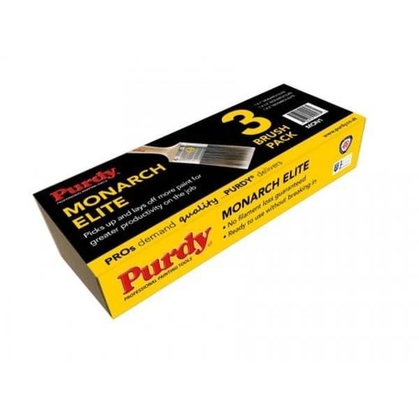 Purdy Monarch Elite Box 3 Pack MON1 1x1in, 1x1.5in and 1x2in