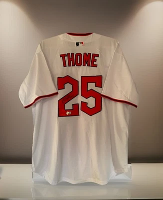 Jim Thome Signed Autographed Cleveland Guardians Baseball Jersey MLB (Beckett) - Image 1 of 4