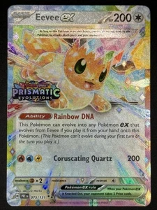 Eevee ex 075/131 Pokemon Juego de cartas coleccionables Sv: Evoluciones prismáticas promoción estampada casi nuevo - Imagen 1 de 2
