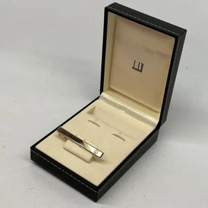 dunhill Gold & Silver Metal Tie Clip 2.1 in Length with Box Men's Women's - Picture 1 of 7