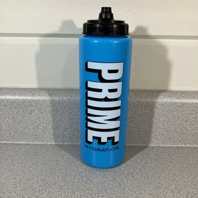 Prime Hydration Squeeze Squirt Water Bottle Blue Logan Paul Reusable Gym Workout - Image 1 of 4